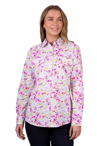 HARD SLOG WOMENS EVAE 1/2 PLKT LS SHIRT [SZ:8]