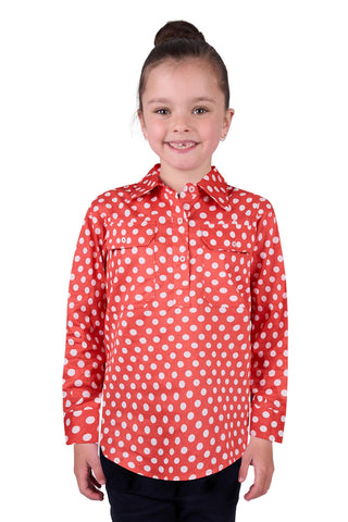 HARDSLOG KIDS JAZ 1/2 PLKT LS SHIRT [SZ:2]