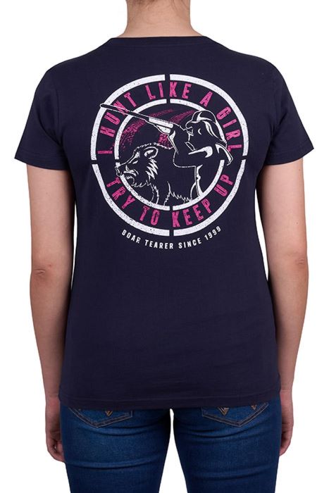 BOAR TEARER SUTTON WOMENS SHORT SLEEVED TEE - NAVY [SZ:10]