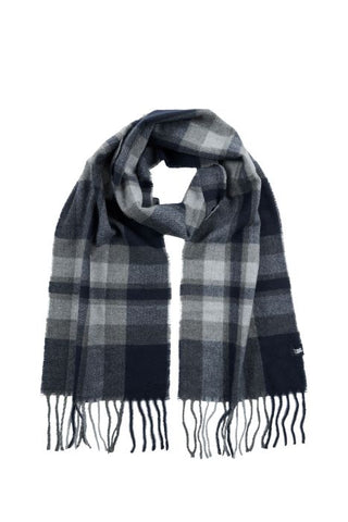 THOMAS COOK BONNELL SCARF - CHARCOAL/NAVY 