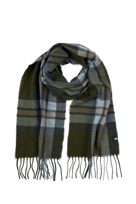 THOMAS COOK BONNELL SCARF - CHARCOAL/OLIVE 