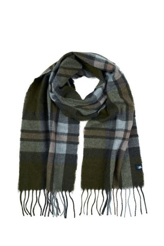 THOMAS COOK BONNELL SCARF - CHARCOAL/OLIVE 