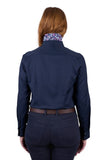 THOMAS COOK KELSEY LONG SLEEVE WOMENS SHIRT - NAVY [SZ:8]