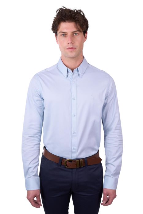 THOMAS COOK CALLUM MENS TAILORED LONG SLEEVE SHIRT - LIGHT BLUE [SZ:XS]
