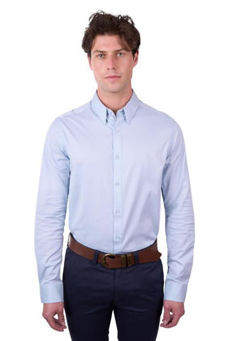 THOMAS COOK CALLUM MENS TAILORED LONG SLEEVE SHIRT - LIGHT BLUE [SZ:XS]