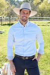 THOMAS COOK CALLUM MENS TAILORED LONG SLEEVE SHIRT - LIGHT BLUE [SZ:XS]