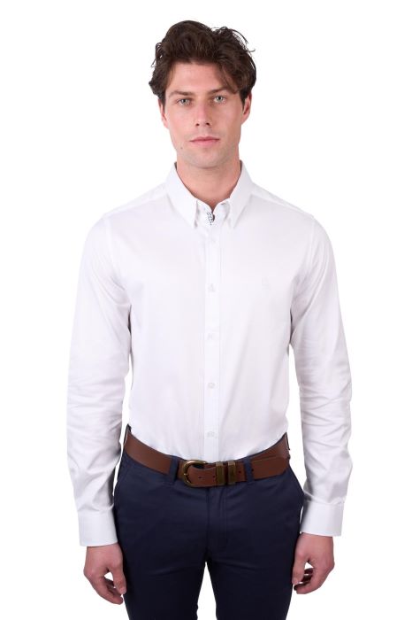 THOMAS COOK CALLUM MENS TAILORED LONG SLEEVE SHIRT - WHITE [SZ:XS]