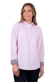 HARD SLOG WOMENS MILLY 1/2 PLKT LS SHIRT [SZ:8]