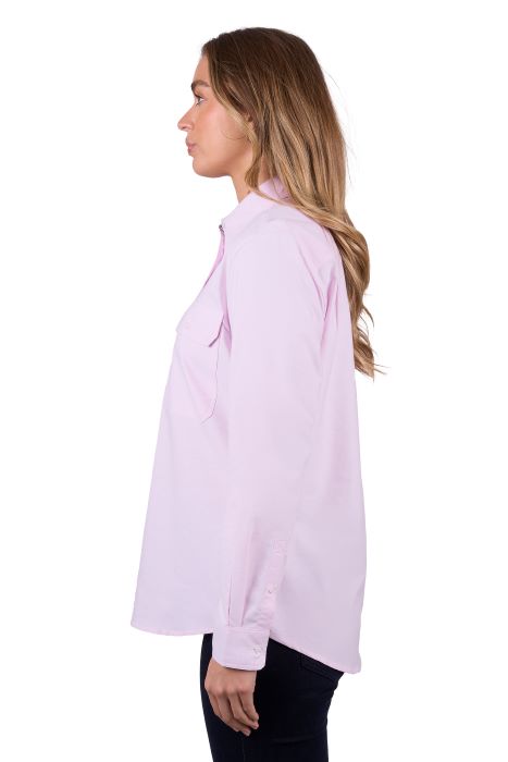 HARD SLOG WOMENS MILLY 1/2 PLKT LS SHIRT [SZ:8]