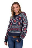PURE WESTERN WOMENS TRACY JUMPER - NAVY [SZ:8]