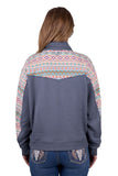 PURE WESTERN WOMENS SALLY 1/4 ZIP PULLOVER - MULTI [SZ:8]