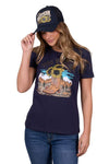 PURE WESTERN WOMENS RENEE SS TEE - NAVY [SZ:8]