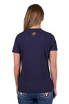 PURE WESTERN WOMENS RENEE SS TEE - NAVY [SZ:8]