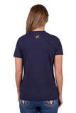 PURE WESTERN WOMENS RENEE SS TEE - NAVY [SZ:8]