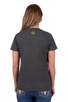 PURE WESTERN WOMENS KENDRA SS TEE - CHARCOAL HEATHER [SZ:8]