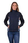 PURE WESTERN WOMENS MISHA SOFTSHELL VEST - NAVY [SZ:S]