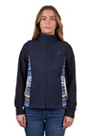 PURE WESTERN WOMENS MISHA SOFTSHELL VEST - NAVY [SZ:S]