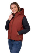 PURE WESTERN WOMENS HOLLY VEST - RUST [SZ:XS]