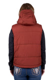 PURE WESTERN WOMENS HOLLY VEST - RUST [SZ:XS]