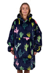 PURE WESTERN ADULTS CACTUS SNUGGLE HOODIE - NAVY