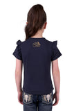 PURE WESTERN GIRLS MILLA SS TEE - NAVY [SZ:2]