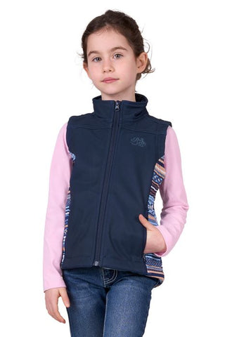PURE WESTERN GIRLS MISHA SOFTSHELL VEST - NAVY [SZ:8]
