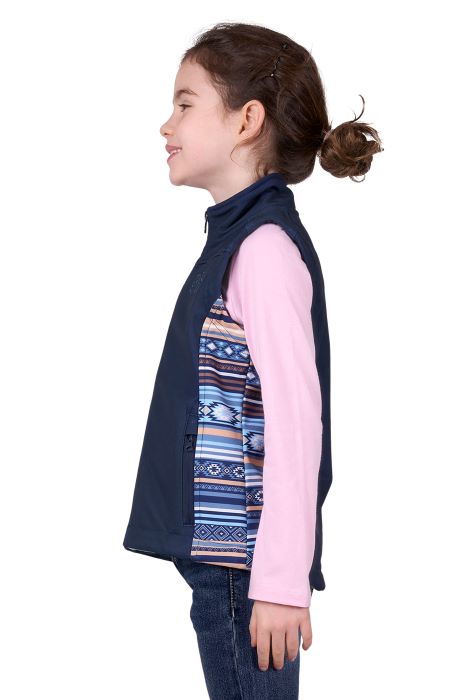 PURE WESTERN GIRLS MISHA SOFTSHELL VEST - NAVY [SZ:8]