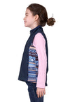 PURE WESTERN GIRLS MISHA SOFTSHELL VEST - NAVY [SZ:8]