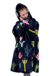 PURE WESTERN KIDS CACTUS SNUGGLE HOODIE - NAVY