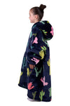 PURE WESTERN KIDS CACTUS SNUGGLE HOODIE - NAVY