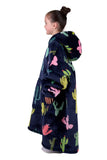 PURE WESTERN KIDS CACTUS SNUGGLE HOODIE - NAVY