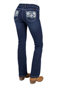 PURE WESTERN WOMENS MEG BOOT CUT JEAN 32L - EVENING SKY [SZ:6]