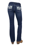 PURE WESTERN WOMENS MEG BOOT CUT JEAN 32L - EVENING SKY [SZ:6]