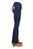 PURE WESTERN WOMENS MEG BOOT CUT JEAN 32L - EVENING SKY [SZ:6]