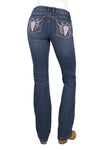 PURE WESTERN WOMENS BEC BOOT CUT JEAN 34L - INDIGO [SZ:6]