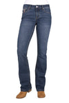 PURE WESTERN WOMENS BEC BOOT CUT JEAN 34L - INDIGO [SZ:6]