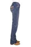 PURE WESTERN WOMENS RUE STRAIGHT JEAN 34L - MOONSHINE [SZ:6]