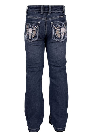 PURE WESTERN GIRLS BEC BOOT CUT JEAN - INDIGO [SZ:2]