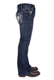 PURE WESTERN GIRLS BEC BOOT CUT JEAN - INDIGO [SZ:2]
