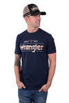 WRANGLER MENS ADAM SS TEE - NAVY [SZ:XS]