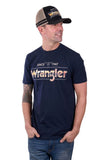 WRANGLER MENS ADAM SS TEE - NAVY [SZ:XS]