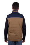 WRANGLER MENS KODA REVS VEST - TAN/NAVY [SZ:XS]