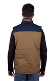 WRANGLER MENS KODA REVS VEST - TAN/NAVY [SZ:XS]