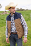 WRANGLER MENS KODA REVS VEST - TAN/NAVY [SZ:XS]