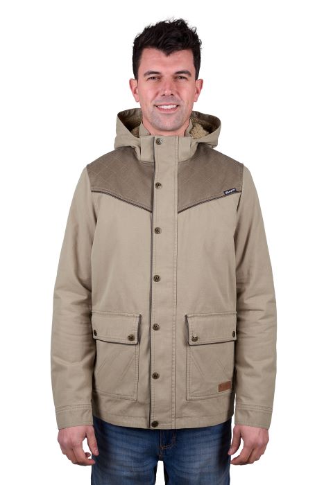 WRANGLER MENS CAIN JACKET - STONE [SZ:XS]