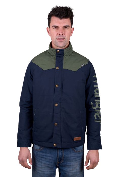 WRANGLER MENS ANDREW JACKET - NAVY/CYPRESS [SZ:XS]