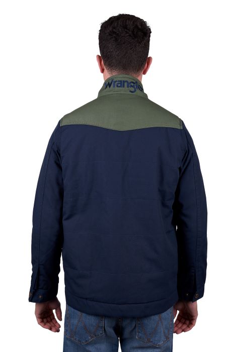 WRANGLER MENS ANDREW JACKET - NAVY/CYPRESS [SZ:XS]