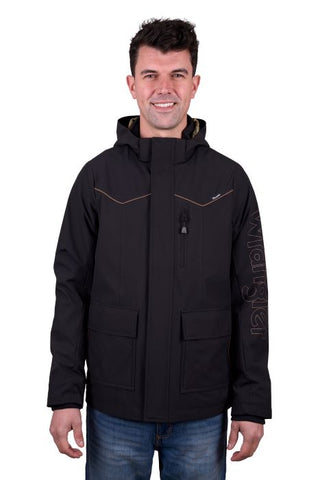 WRANGLER MENS CADE LOGO JACKET - BLACK [SZ:L]