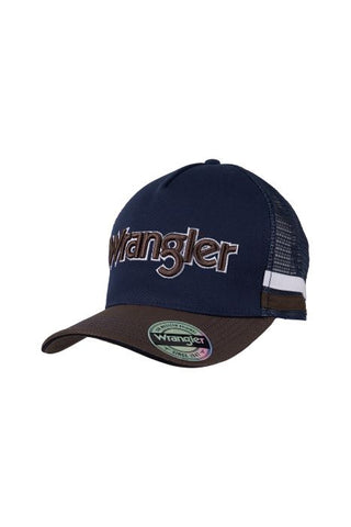 WRANGLER RALPH HP TRUCKER CAP - NAVY/DARK TAN