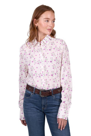 WRANGLER VALERIE WOMENS LS SHIRT - IVORY [SZ:8]